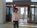 在電車前面照張像