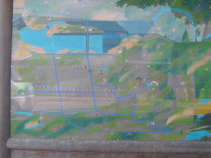 渡月橋旁邊的地圖.JPG